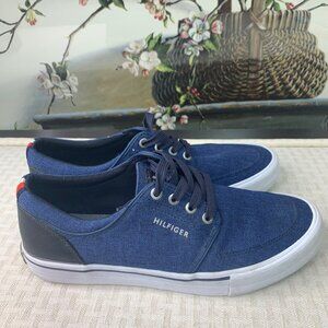 Tommy Hilfiger Redd7 Mens Size 7.5 Denim Blue & Black Casual Canvas Shoes